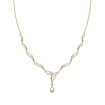 Golden Cascade Lab Grown Diamond Necklace