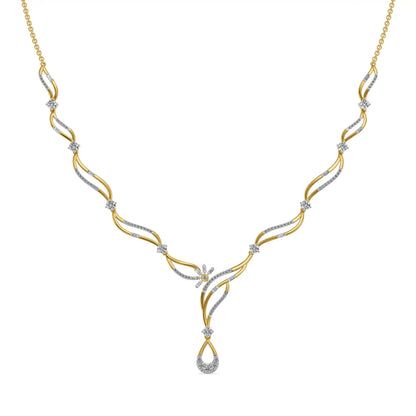 Golden Cascade Lab Grown Diamond Necklace