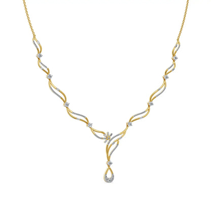 Golden Cascade Lab Grown Diamond Necklace