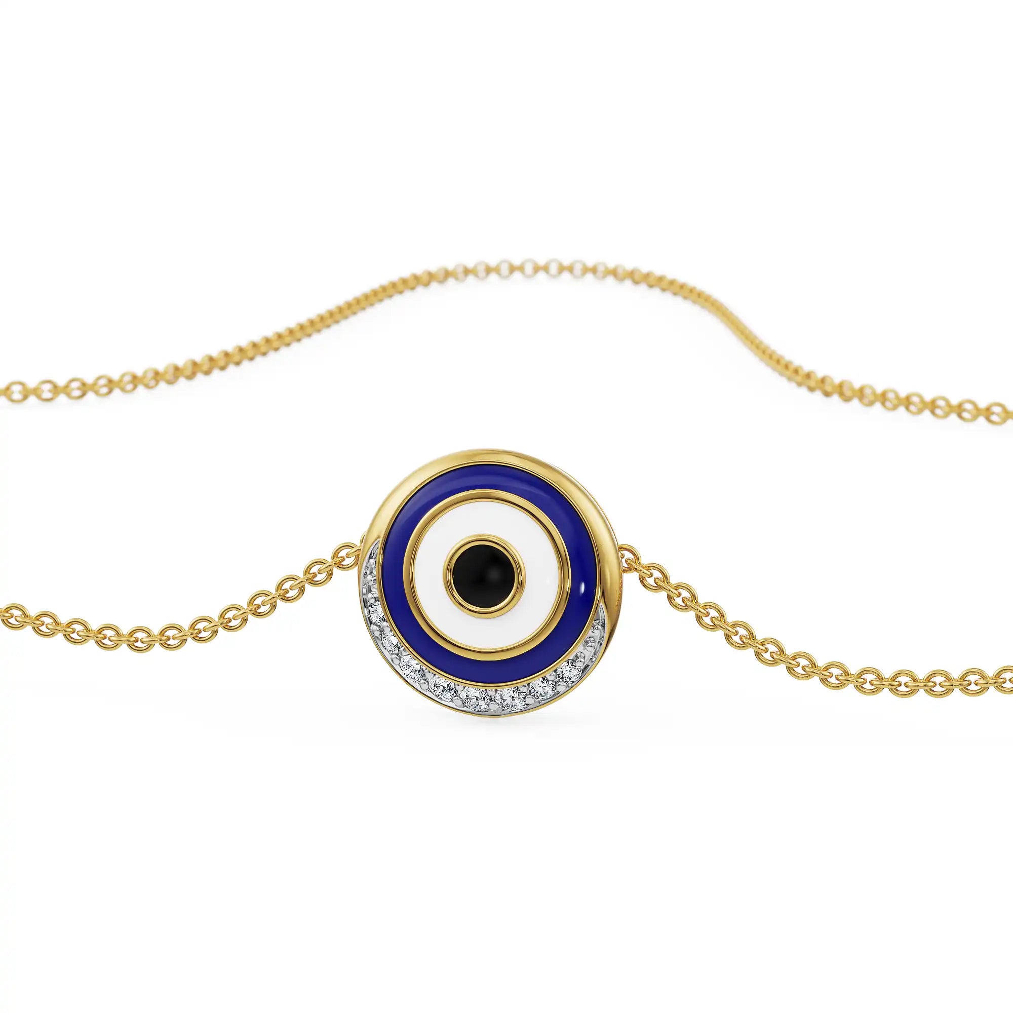 Enigma Evil Eye Lab Diamond Necklace - perspective view