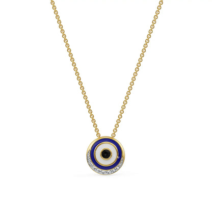 Enigma Evil Eye Lab Diamond Necklace - front view
