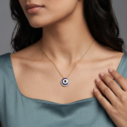 Enigma Evil Eye Lab Diamond Necklace