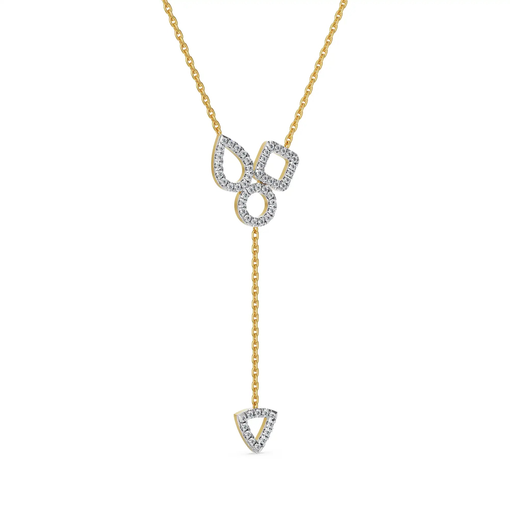 Trivia Geometric Lab Grown Diamond Necklace
Side View