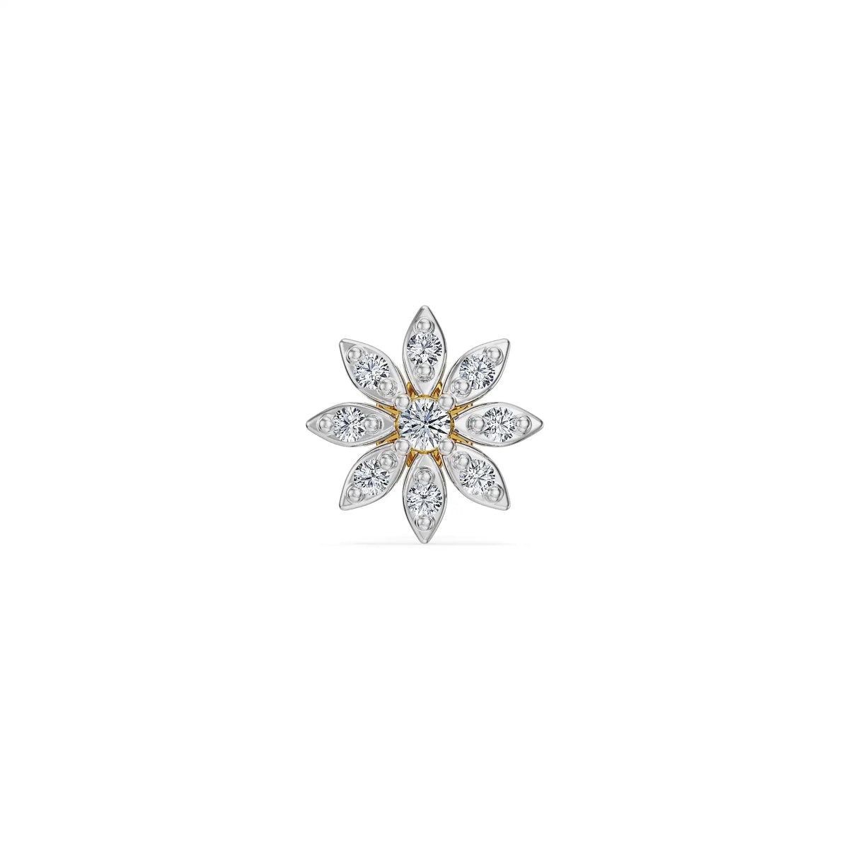 Flora Radiance Lab Grown Diamond Nose Pin