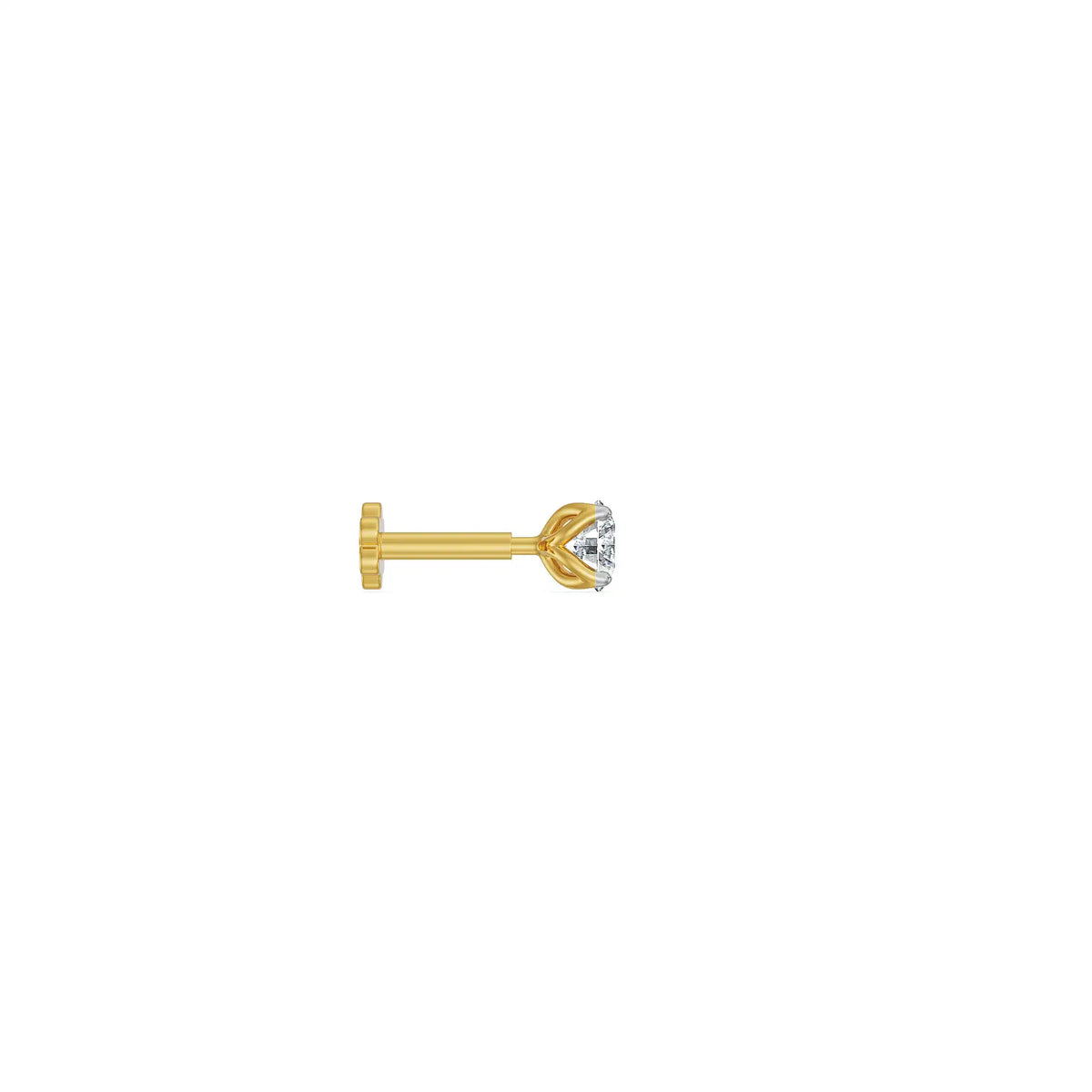 Classic Round Lab Grown Diamond Nose Pin