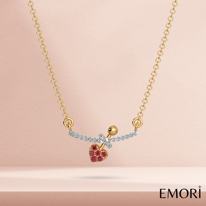 Love Struck Diamond Heart Necklace Prospective View