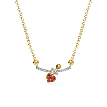 Love Struck Lab Grown Diamond Heart Necklace 9KT
