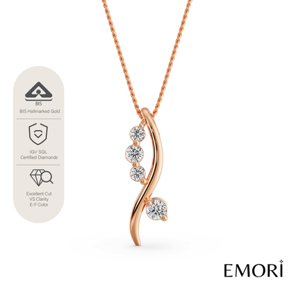 Diamond Quad Pendant Front View