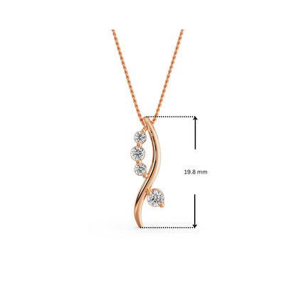 Lab Grown Diamond Quad Pendant 9KT
