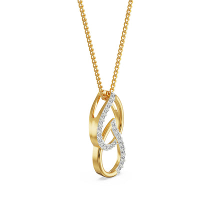 Regal Pear Diamond Pendant Side View