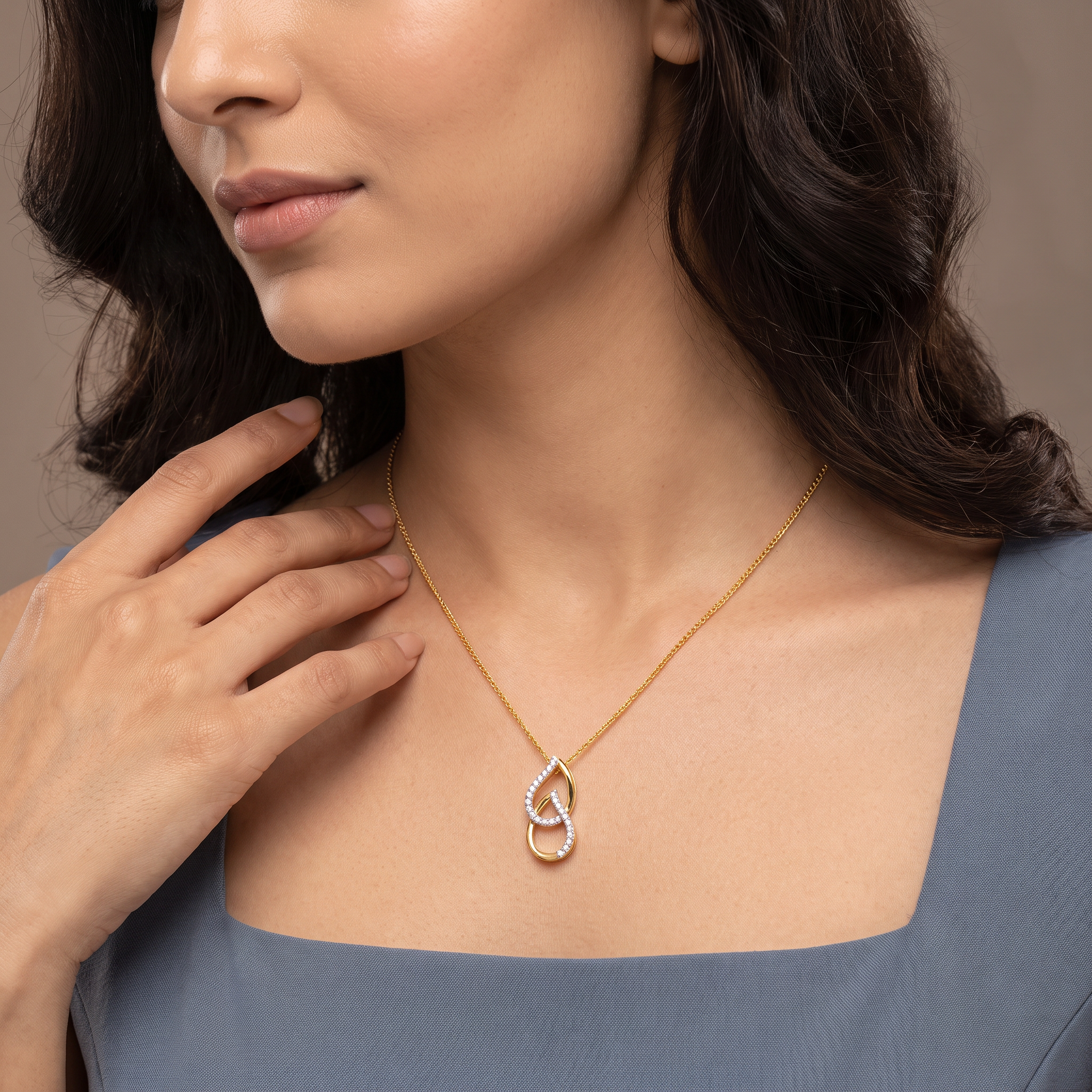 Regal Pear Lab Grown Diamond Pendant