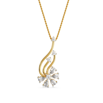 Floral Fantasy Diamond Pendant Front View