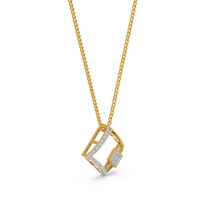 Squared Beauty Pendant Side View