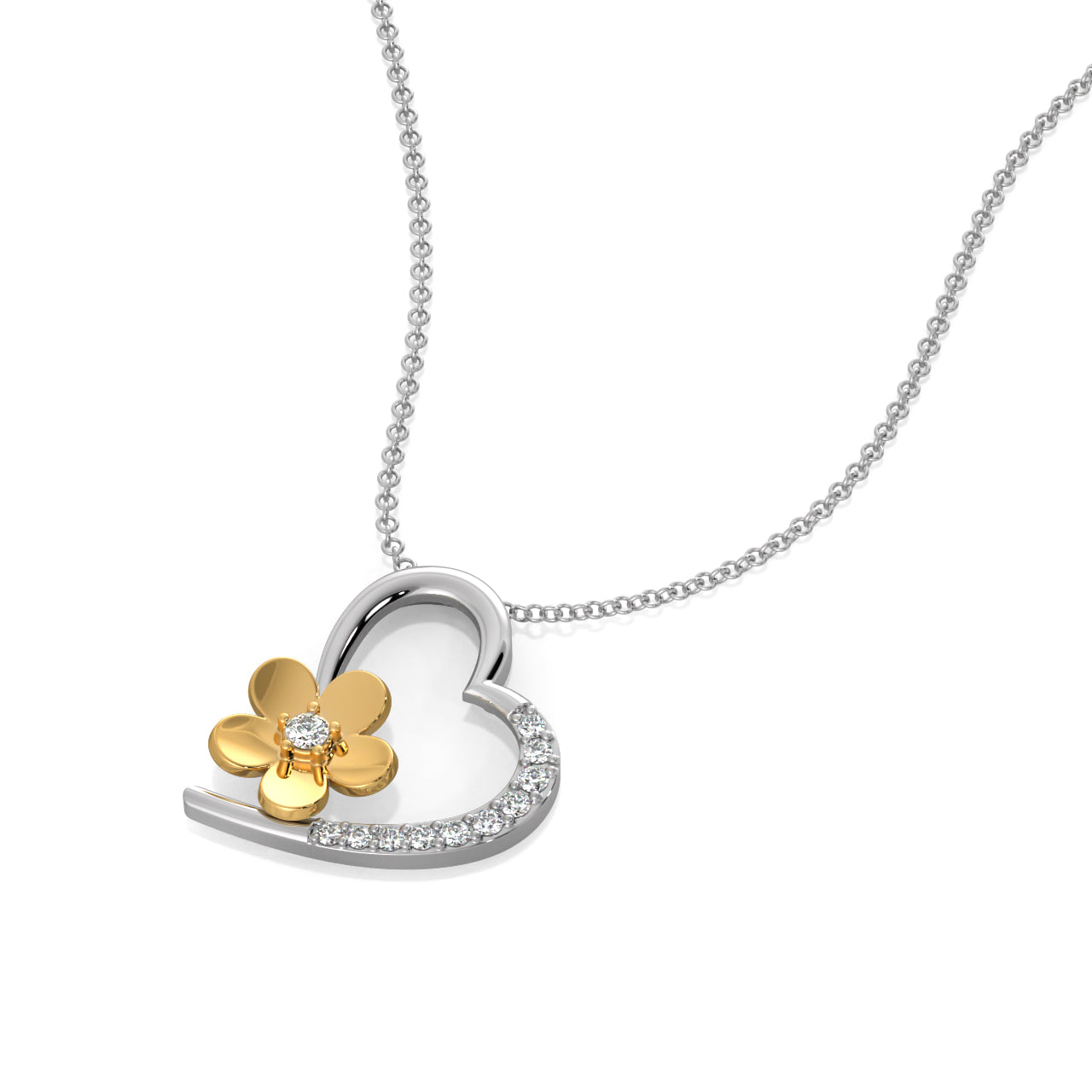 Love Blossom Lab Grown Diamond Pendant_in-stock