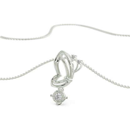 Artistic Diamond Pendant Prospective view