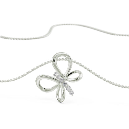 Diamond Butterfly Dream Pendant Prospective view