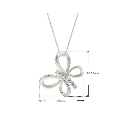 Lab Grown Diamond Butterfly Dream Pendant 9KT