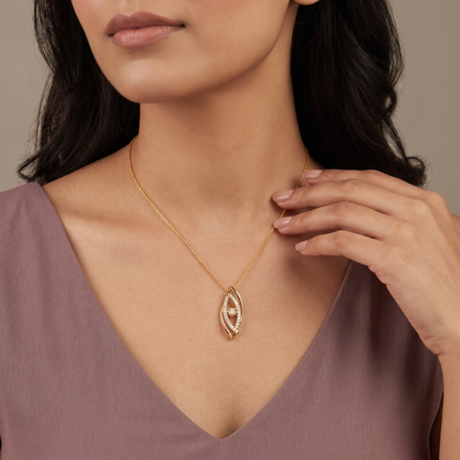 Classic Evil Eye Lab Grown Diamond Pendant