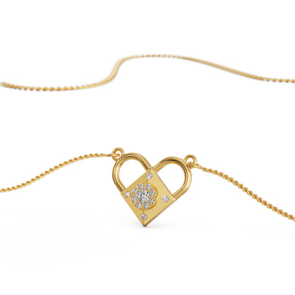 Heart of Eternity Diamond Necklace Prospective view
