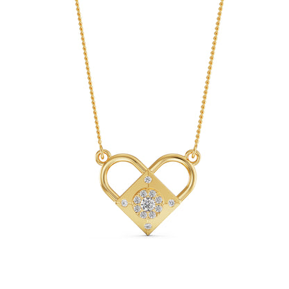 Heart of Eternity Diamond Necklace Front view