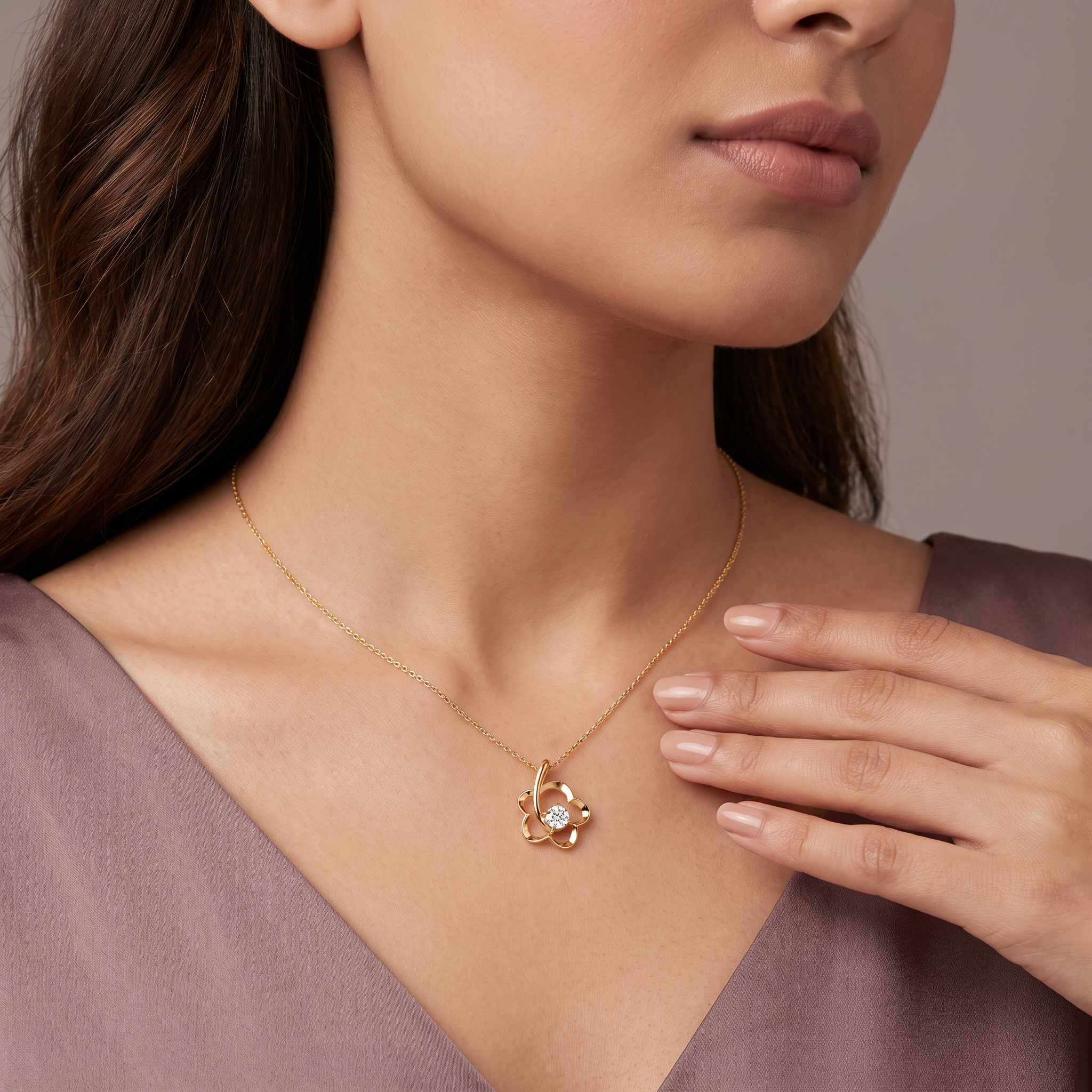 Daisy Lab Grown Diamond Pendant