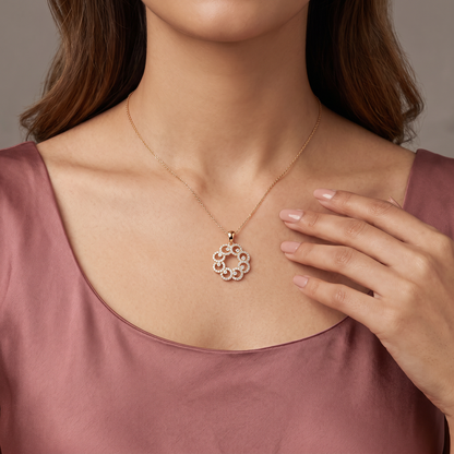Floral Bloom Lab Grown Diamond Pendant