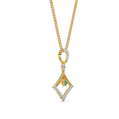 Elegant Emerald Lab Grown Diamond Pendant_in-stock