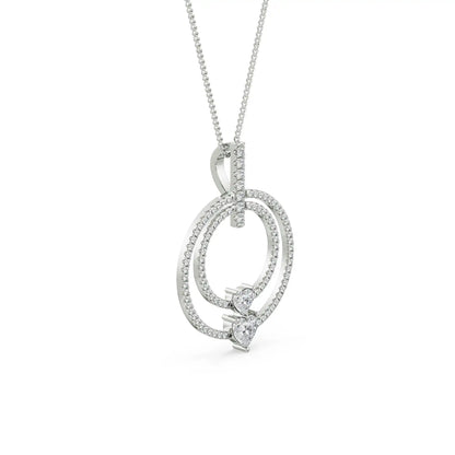 Circle Heart Lab Grown Diamond Pendant_in-stock