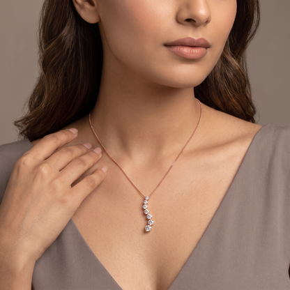Round Solitaire Journey Lab Grown Diamond Pendant