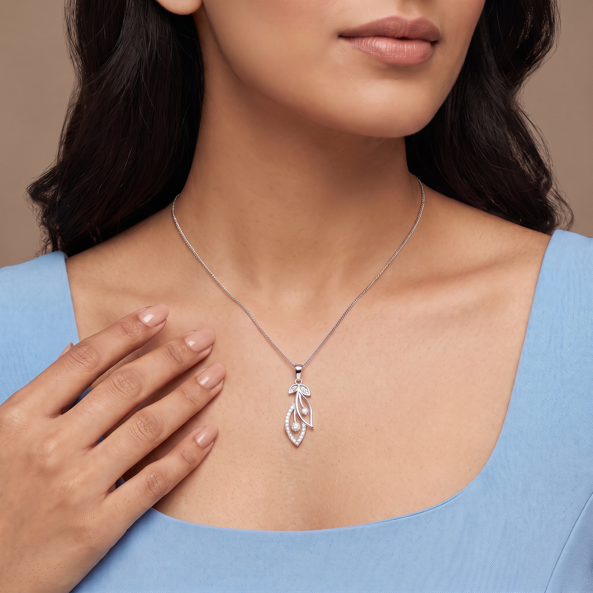 Petal Cascade Diamond Pendant