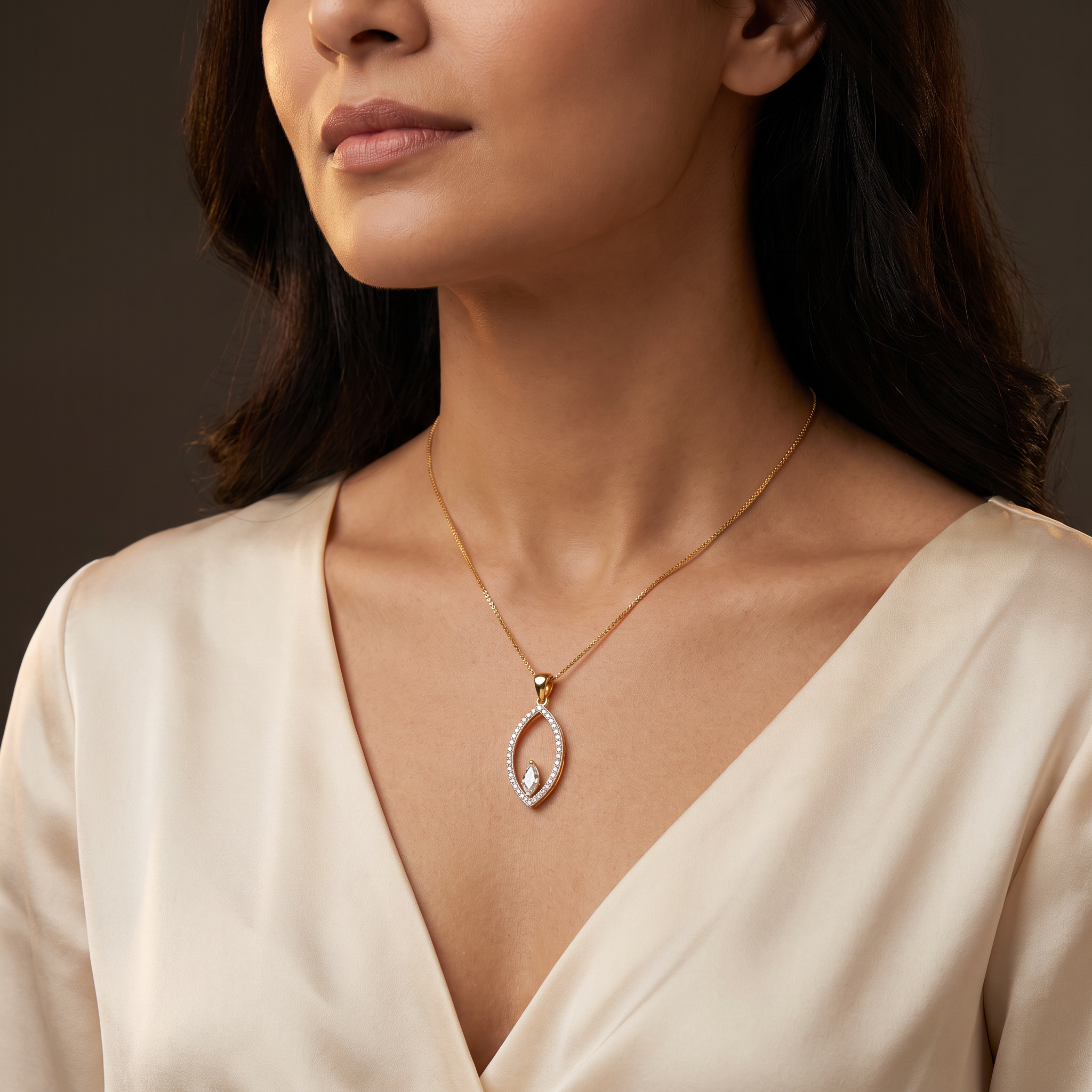 Marquise Lab Grown Diamond Pendant