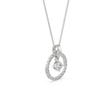 Dewy Diamond Pendant Side View