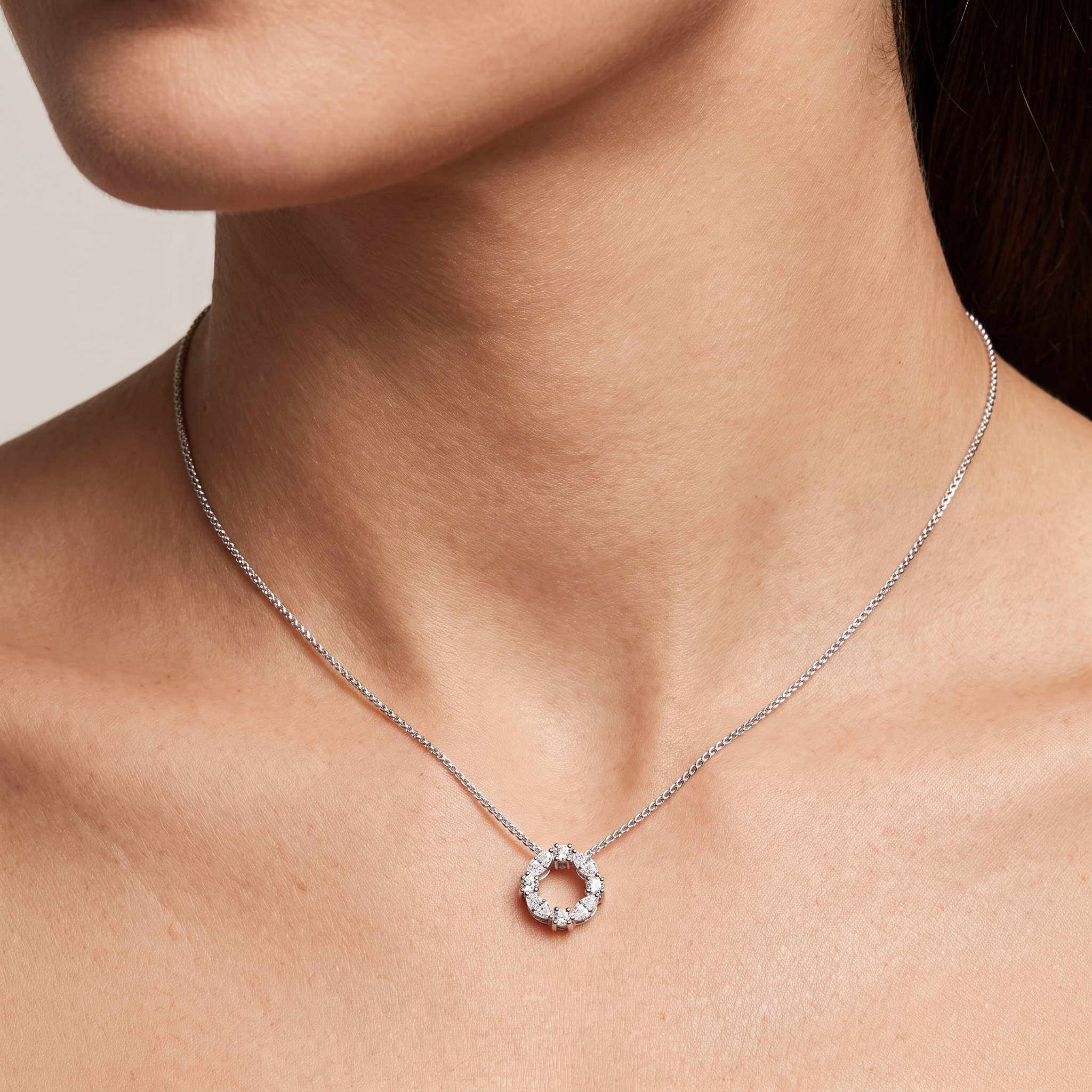 The Dewy Leafy Lab Grown Diamond Pendant