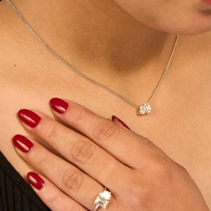 Lab-Grown Two Stone Diamond Pendant