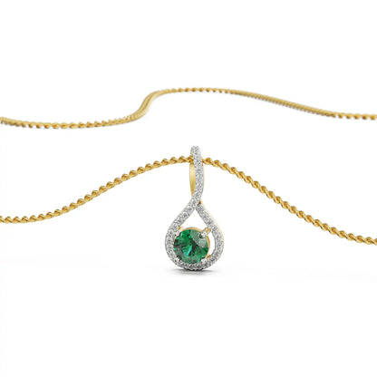Emerald Pave Lab Grown Diamond Pendant_in-stock
