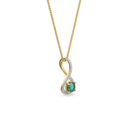 Emerald Pave Lab Grown Diamond Pendant_in-stock