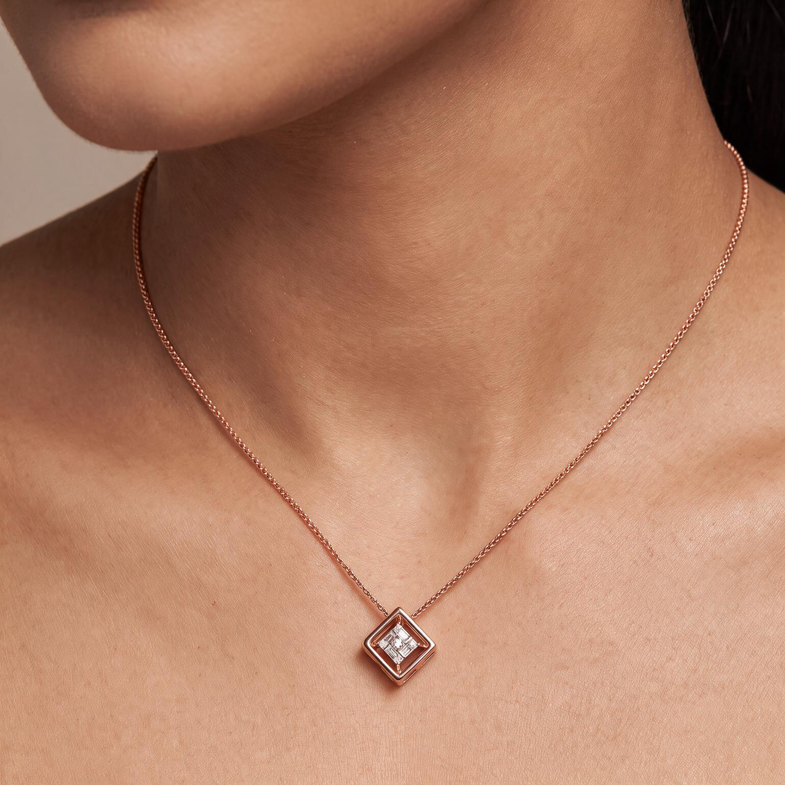 Geometric Allure Lab Grown Diamond Pendant