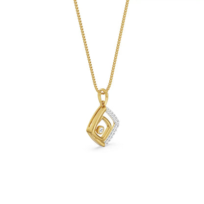Glimmering Maze Diamond Pendant Side view