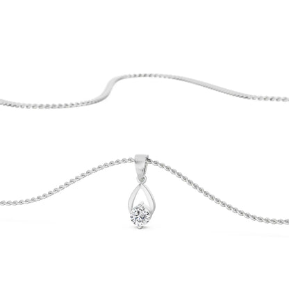 Shimmering Dainty Round Lab Grown Diamond Pendant_in-stock