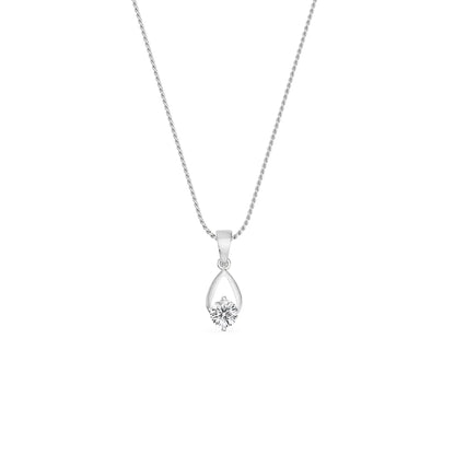 Shimmering Dainty Round Lab Grown Diamond Pendant_in-stock