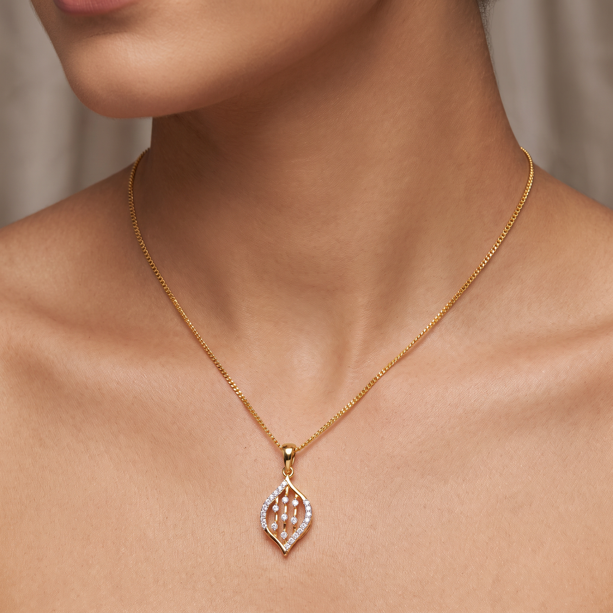 Parallel Stroke Lab Grown Diamond Pendant