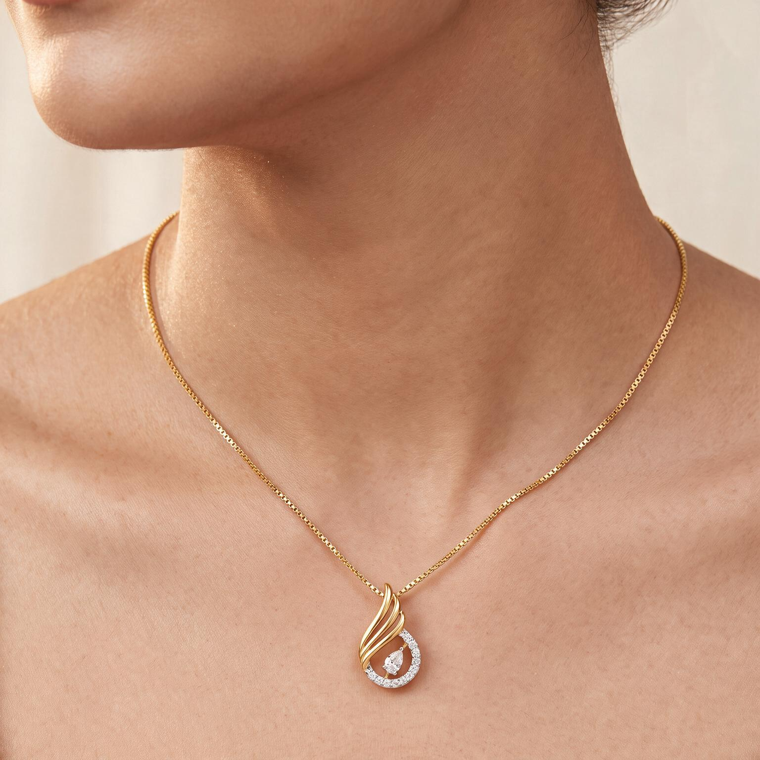 Pear Swan Lab Grown Diamond Pendant