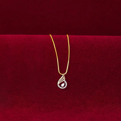 Pear Swan Diamond Pendant Prospective View