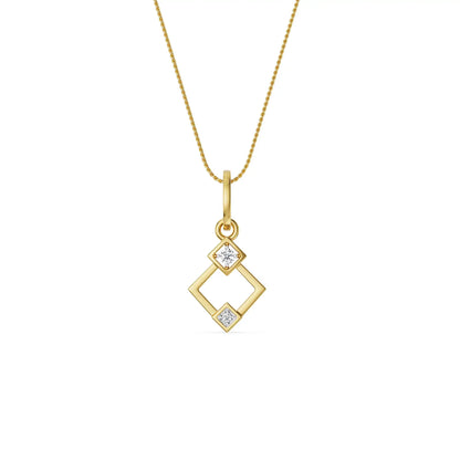 Geometric Glistening Lab Grown Diamond Pendant_in-stock
