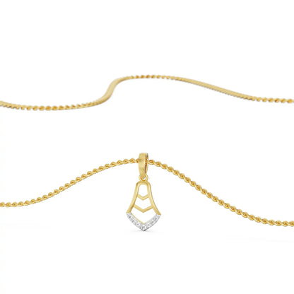 Brianna Timeless Diamond Pendant front view in 9KT