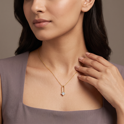 Anchor Princess Lab Grown Diamond Pendant
