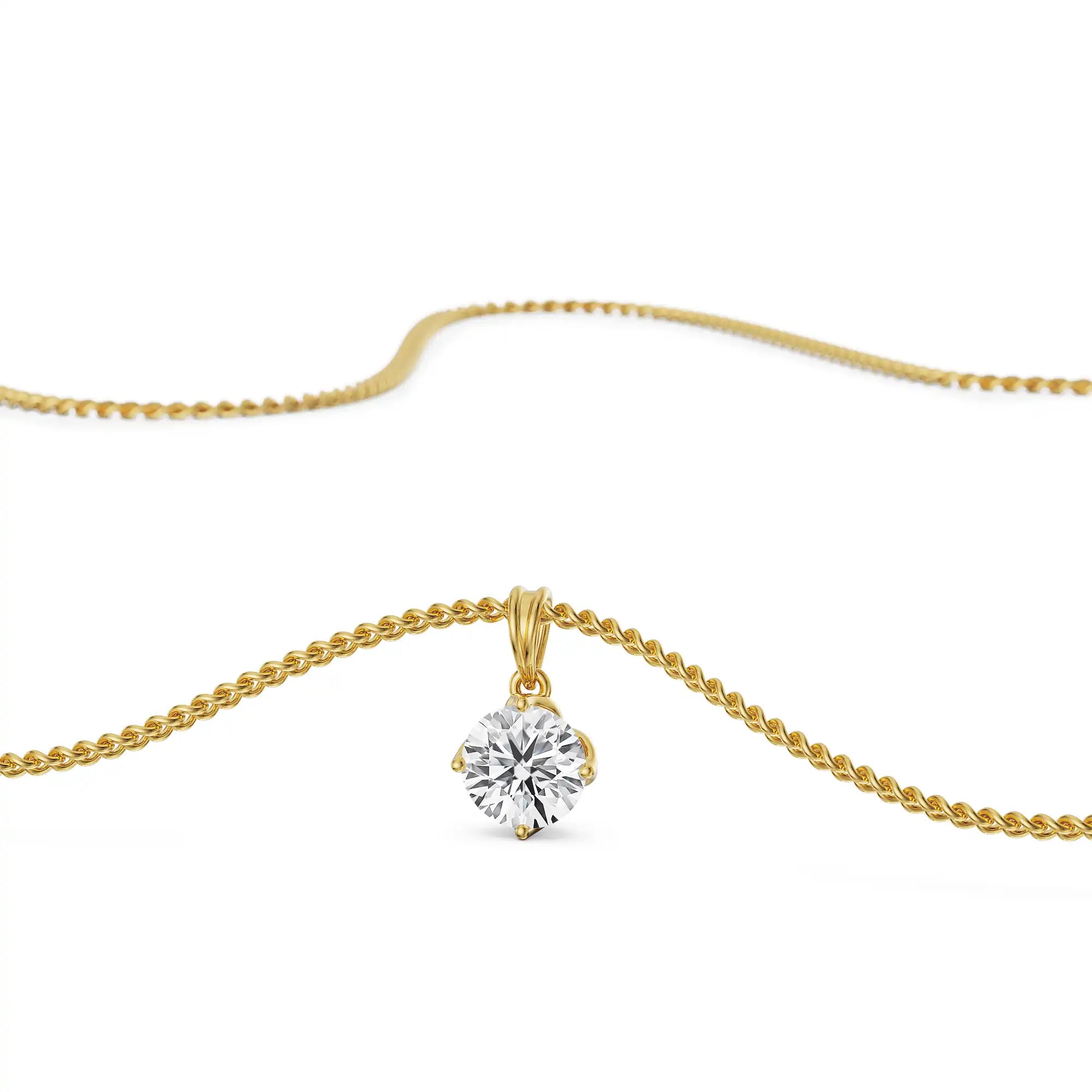 Anika Round Lab Grown Diamond Solitaire Pendant_in-stock