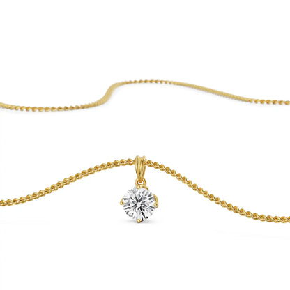 Anika Round Lab Grown Diamond Solitaire Pendant_in-stock