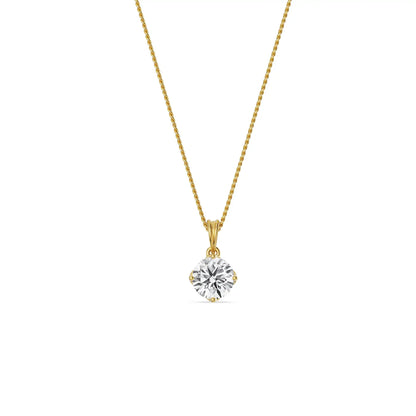 Anika Round Lab Grown Diamond Solitaire Pendant_in-stock