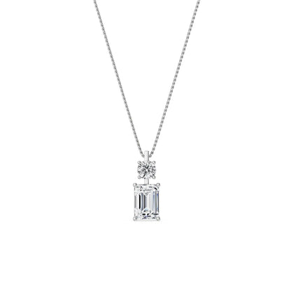 Ethereal Radiance Lab Grown Diamond Pendant - perspective view
